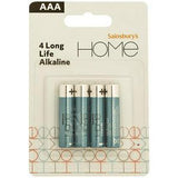 Sainsbury's Extra Long Life AAA Alkaline Batteries 4 Pack