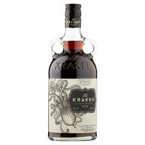 The Kraken Black Spiced Rum 70cl glass bottle (British brand)