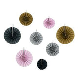 Habitat Glam Paper Fans Pack of 8 Party Decorations