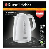 Russell Hobbs Textures White Electric Kettle 1.7 Litre
