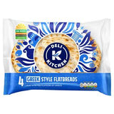 Deli Kitchen Greek Style Flatbread Plain x4 320g - British product