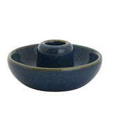 Habitat Ceramic Taper Candle Holder Blue Glaze 10x10x4.5cm