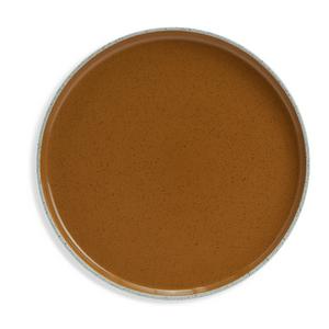 Habitat Gloss Raw Edge Dinner Plate Camel Stoneware 26.4cm