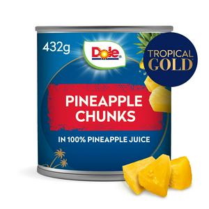 Dole Tropical Gold Pineapple Chunks In Juice 432g