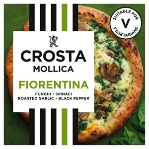 Crosta & Mollica Fiorentina Mushrooms Spinach Creamy Garlic Sourdough Pizza 453g