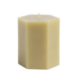Habitat Small Hexagon Pillar Candle Sage Green