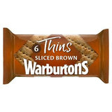 Warburtons Brown Sandwich Thins 6 pack loaf (British brand)
