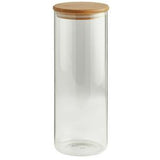 Habitat glass storage jar bamboo lid 1.8L, UK version