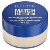 Rimmel Match Perfection loose powder translucent shade, imported from the UK
