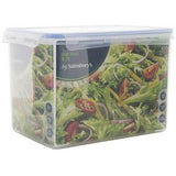 Sainsbury's Home Klip Lock Storage Box 9.7L Clear Airtight Plastic Container