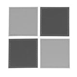 Habitat Faux Leather Two Tone Reversible Coasters Grey Pack of 4