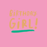 Sainsbury's Birthday Girl Card Neon Greeting Card 15.9cm