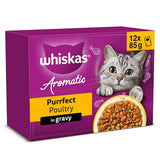 Whiskas 1+ Aromatic Purrfect Poultry Selection Wet Cat Food Pouches 12 x 85g