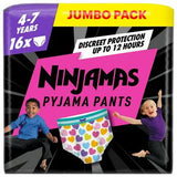 Pampers Ninjamas Bedwetting Pants Hearts 4-7 Years 16 Pack