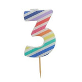 Habitat Age Candle 3 Rainbow Party Candle 18g