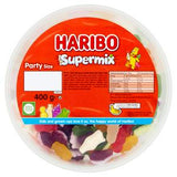 Haribo Supermix Fruit and Milk Flavour Gums 400g Drum