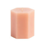 Habitat Small Blush Hexagon Pillar Candle