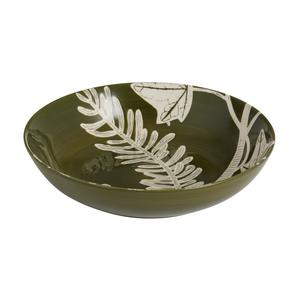 Habitat Floral Pasta Bowl Green Stoneware Serving Dish 950ml