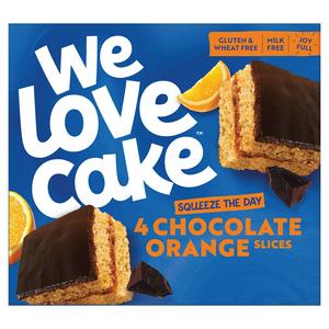 We Love Cake chocolate orange cake slices x4 pack 132g (British brand)