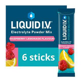 Liquid I.V. Hydration Multiplier Electrolyte Powder Mix Raspberry Lemonade 6 Sachets