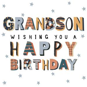 Camden Graphics Grandson Birthday Greeting Card 18.6cm