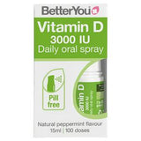 BetterYou D3000 Vitamin D Oral Spray Natural Peppermint Flavour 15ml