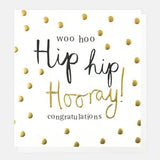 Caroline Gardner congratulations greeting card 14cm hip hip hooray - British product