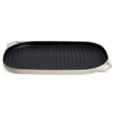 Habitat Large Cast Iron Grill Pan Cream Griddle Pan