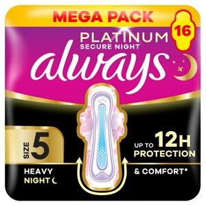 Always Platinum night sanitary towels 16 pack - British product
