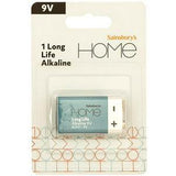 Sainsbury's 9V battery extra long life 1 pack (British brand)