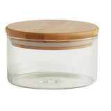 Habitat Round Glass Storage Jar With Bamboo Lid 280ml