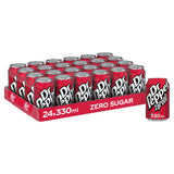 Dr Pepper Zero sugar-free cola 24 x 330ml cans - British product