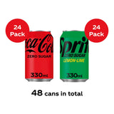 Coca Cola Sprite Zero Bundle Mix Soft Drinks 48 x 330ml - British product