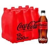Coca-Cola Zero Sugar diet cola in 12 x 500ml bottles - British product