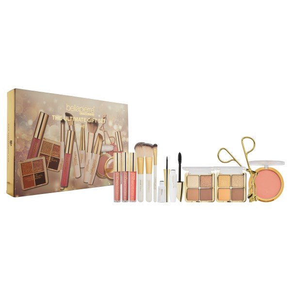Ultimate Glam Cosmetic Gift Set with Eyeshadows, Blushes, and Lip Colours