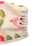 Ziggle Baby Coverall Feeding Bib - Pink Flowers & Fairy Garden