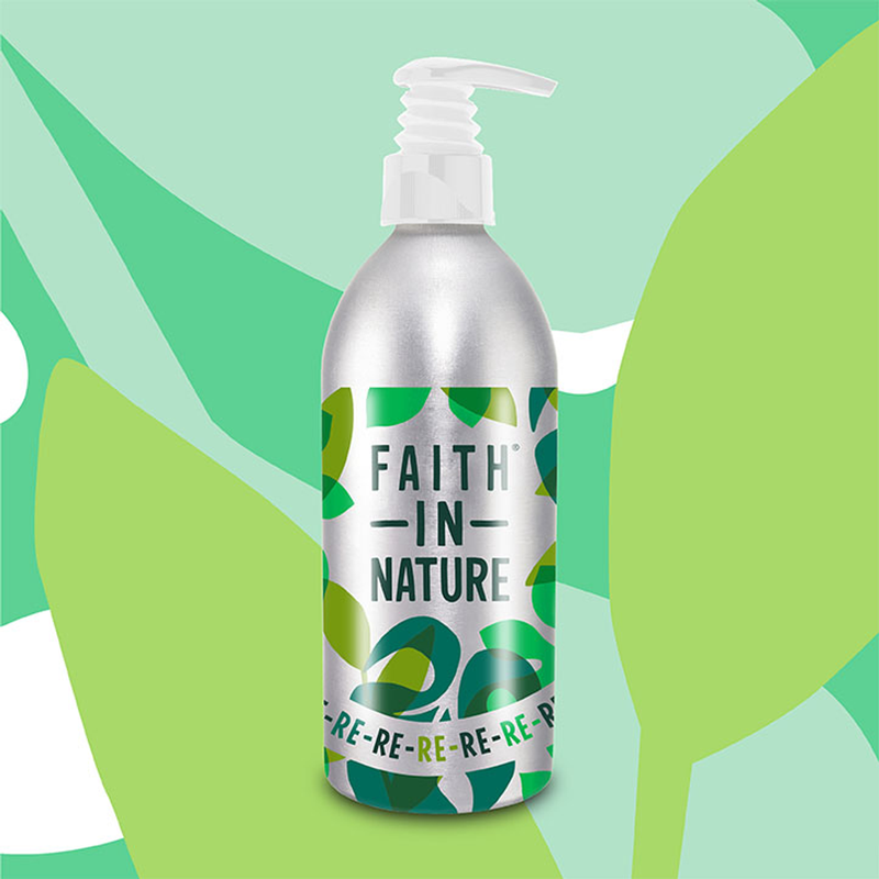 Aluminium Refillable Bottle with Pump 450ml