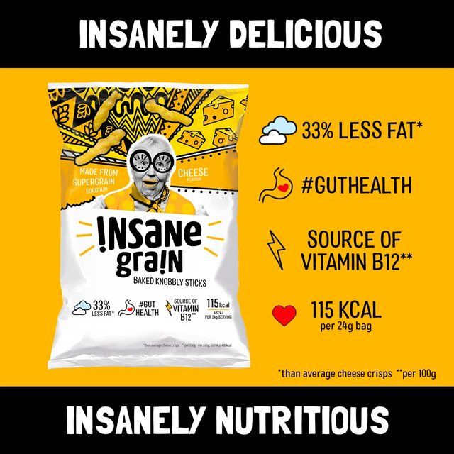 Insane Grain Cheese - Baked Knobbly Sticks 80g