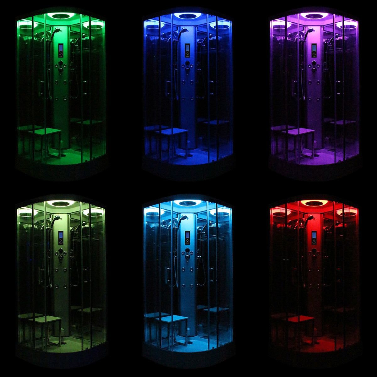 Insignia Diamond 900mm Quadrant Steam Shower in 2 Colours