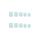 Invogue Matte Pastel Blue Square Nails (24 Pieces)