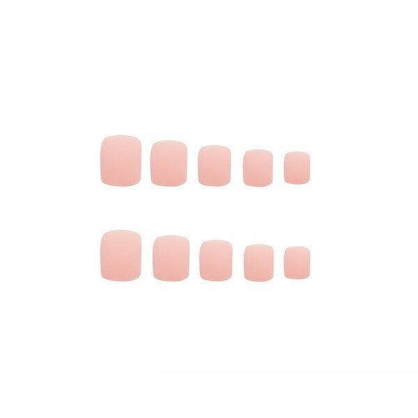 Invogue Matte Pastel Pink Square Nails (24 Pieces)