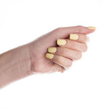 Invogue Matte Pastel Yellow Square Nails (24 Pieces)