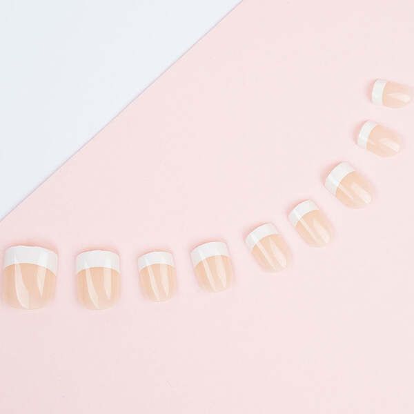 Invogue Pink French Square Nails