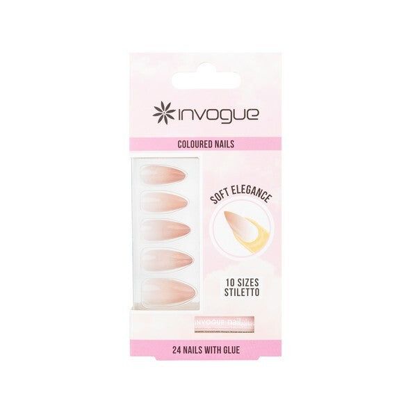 Invogue Soft Elegance Stiletto Nails (24 Pieces)