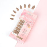 Invogue Taupe Nude Oval Nails - Pack of 24