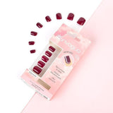 Invogue Wine Red Square Nails - Pack of 24