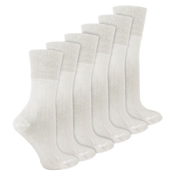 IOMI 6 Pairs Ladies Seamless Diabetic Bamboo Socks 4-8 UK
