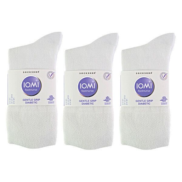 IOMI 6 Pairs Ladies Seamless Diabetic Bamboo Socks 4-8 UK