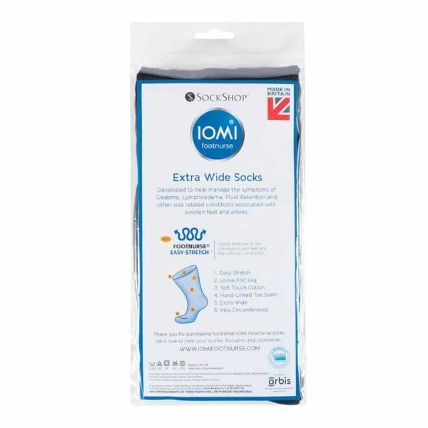 IOMI Extra Wide Soft Cotton Oedema Socks 6-8.5 UK