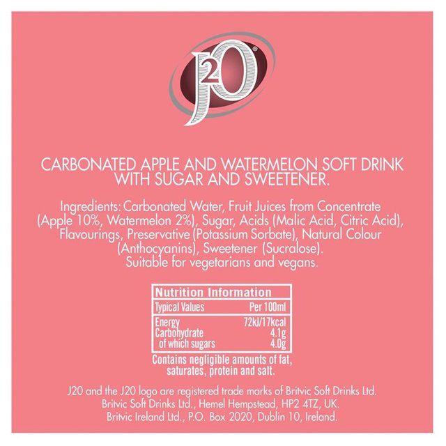 J2O Spritz Apple & Watermelon 4 x 250ml